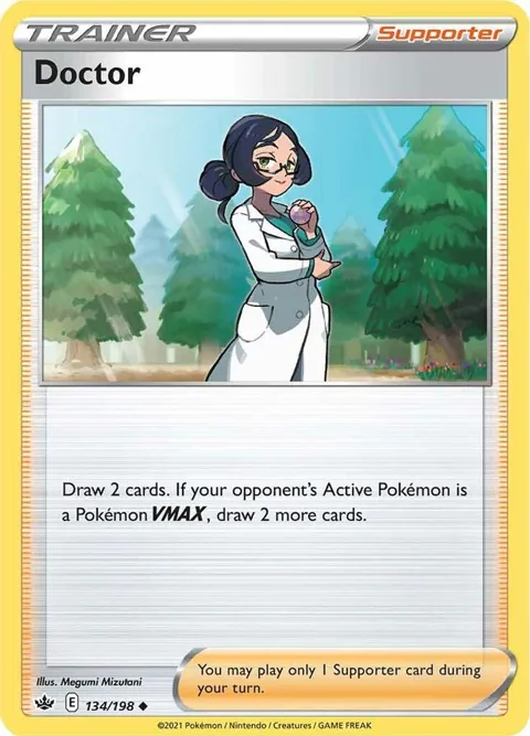 Doctor #134/198 Reverse Holofoil Pokémon card from Chilling Reign