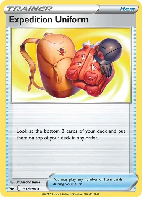 Expedition Uniform #137/198 Reverse Holofoil Pokémon card from Chilling Reign