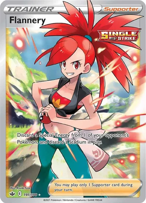 Flannery Full Art #191/198 Holofoil Pokémon card from Chilling Reign