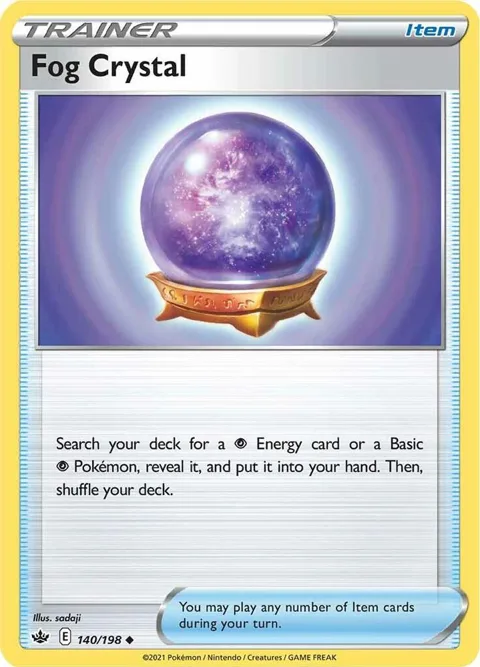 Fog Crystal #140/198 Reverse Holofoil Pokémon card from Chilling Reign