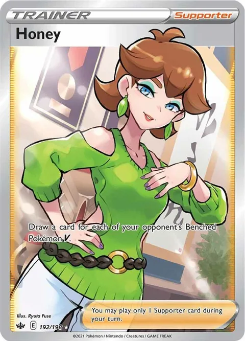 Honey Full Art #192/198 Holofoil Pokémon card from Chilling Reign