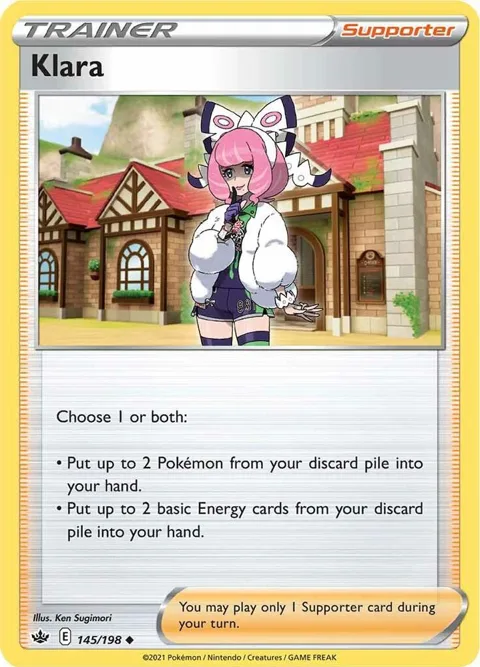 Klara #145/198 Pokémon card from Chilling Reign
