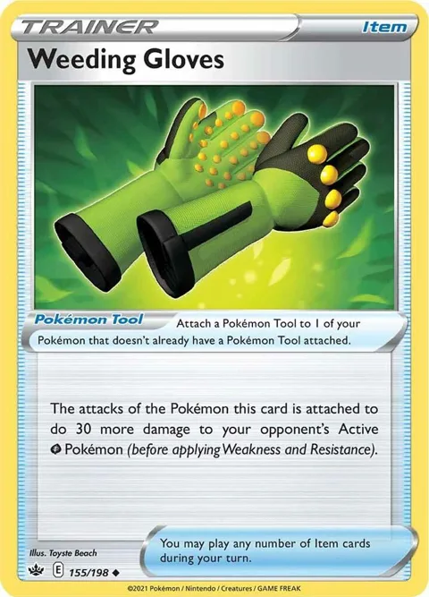 Weeding Gloves #155/198 Pokémon card from Chilling Reign
