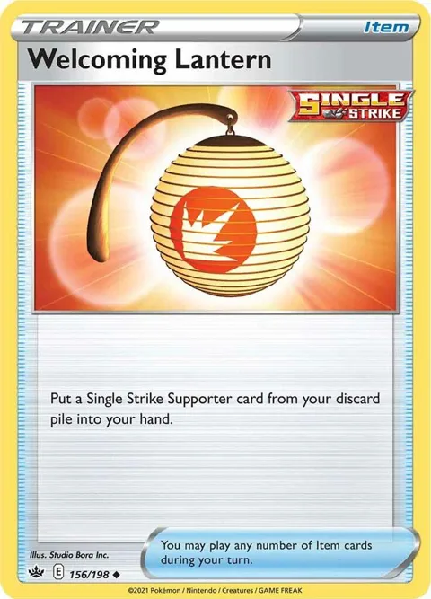 Welcoming Lantern #156/198 Pokémon card from Chilling Reign