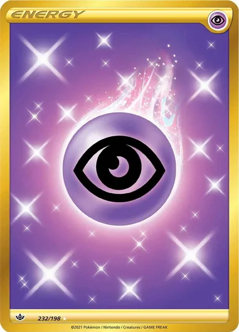 Psychic Energy Secret Rare #232/198 Holofoil Pokémon card from Chilling Reign