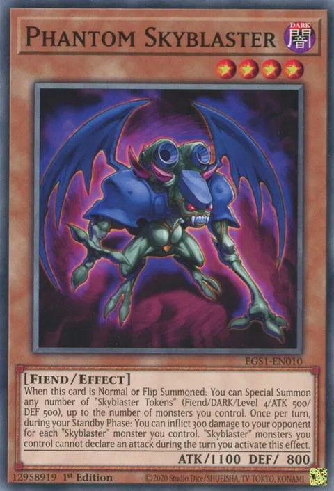 Phantom Skyblaster EGS1-EN010 Yu-Gi-Oh card from Egyptian God Deck: Slifer the Sky Dragon