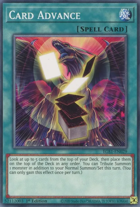 Card Advance EGS1-EN029 Yu-Gi-Oh card from Egyptian God Deck: Slifer the Sky Dragon