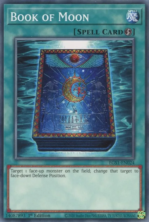 Book of Moon EGS1-EN024 Yu-Gi-Oh card from Egyptian God Deck: Slifer the Sky Dragon