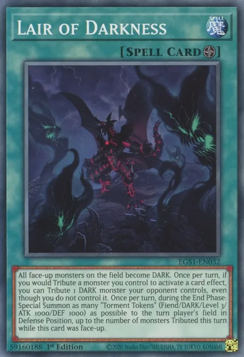 Lair of Darkness EGS1-EN032 Yu-Gi-Oh card from Egyptian God Deck: Slifer the Sky Dragon