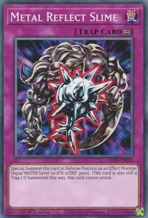 Metal Reflect Slime EGS1-EN036 1st Edition Yu-Gi-Oh card from Egyptian God Deck: Slifer the Sky Dragon
