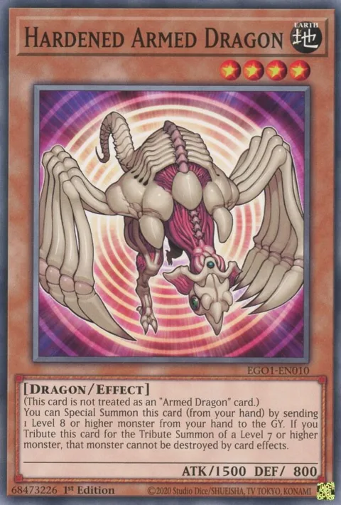 Hardened Armed Dragon EGO1-EN010 Yu-Gi-Oh card from Egyptian God Deck: Obelisk the Tormentor