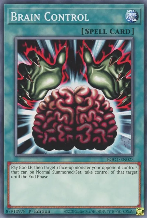 Brain Control EGO1-EN023 Yu-Gi-Oh card from Egyptian God Deck: Obelisk the Tormentor