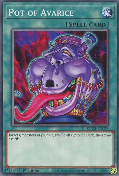 Pot of Avarice EGO1-EN026 Yu-Gi-Oh card from Egyptian God Deck: Obelisk the Tormentor