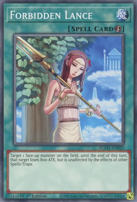 Forbidden Lance EGO1-EN029 Yu-Gi-Oh card from Egyptian God Deck: Obelisk the Tormentor