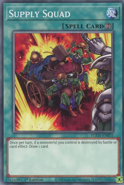 Supply Squad EGO1-EN031 Yu-Gi-Oh card from Egyptian God Deck: Obelisk the Tormentor