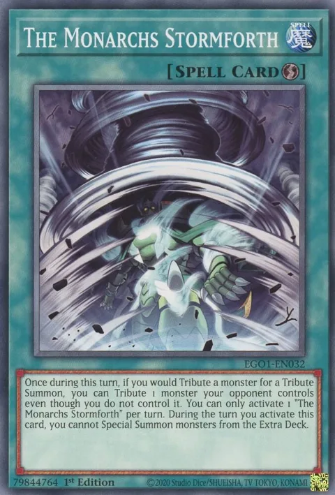 The Monarchs Stormforth EGO1-EN032 Yu-Gi-Oh card from Egyptian God Deck: Obelisk the Tormentor