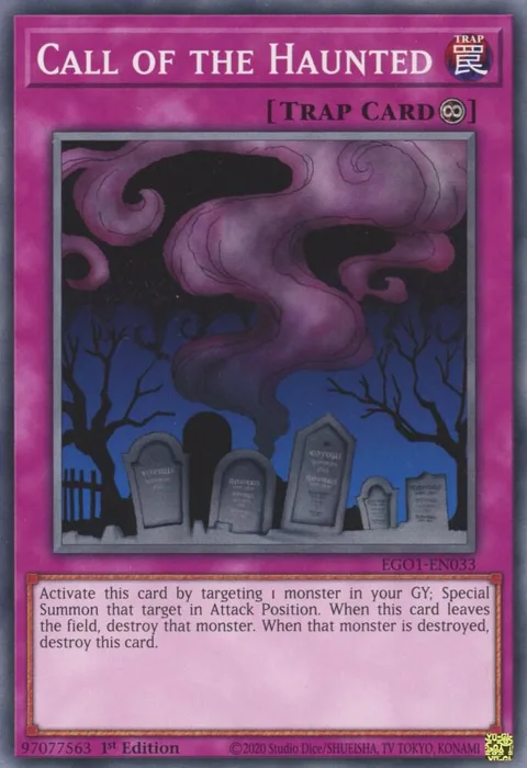 Call of the Haunted EGO1-EN033 Yu-Gi-Oh card from Egyptian God Deck: Obelisk the Tormentor