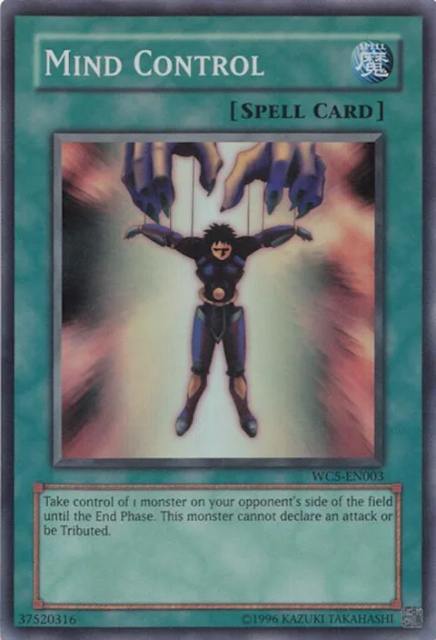 Mind Control WC5-EN003 Yu-Gi-Oh card from World Championship 2005: 7 Trials to Glory