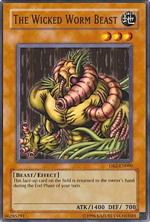 The Wicked Worm Beast DB2-EN090 Yu-Gi-Oh card from Dark Beginning 2