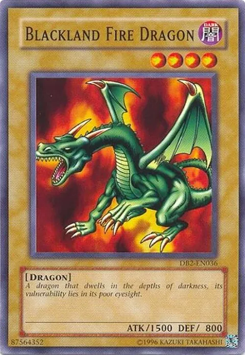 Blackland Fire Dragon DB2-EN036 Yu-Gi-Oh card from Dark Beginning 2