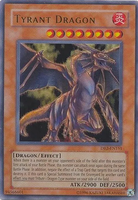 Tyrant Dragon DB2-EN151 Yu-Gi-Oh card from Dark Beginning 2
