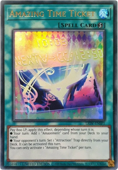 Amazing Time Ticket LIOV-ENSP1 Yu-Gi-Oh card from Lightning Overdrive