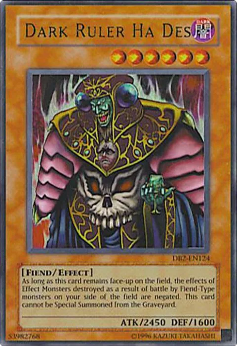 Dark Ruler Ha Des DB2-EN124 Yu-Gi-Oh card from Dark Beginning 2