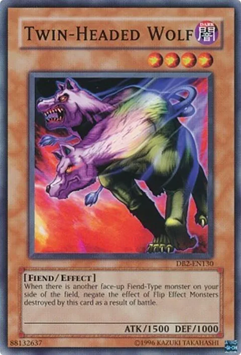 Twin-Headed Wolf DB2-EN130 Yu-Gi-Oh card from Dark Beginning 2