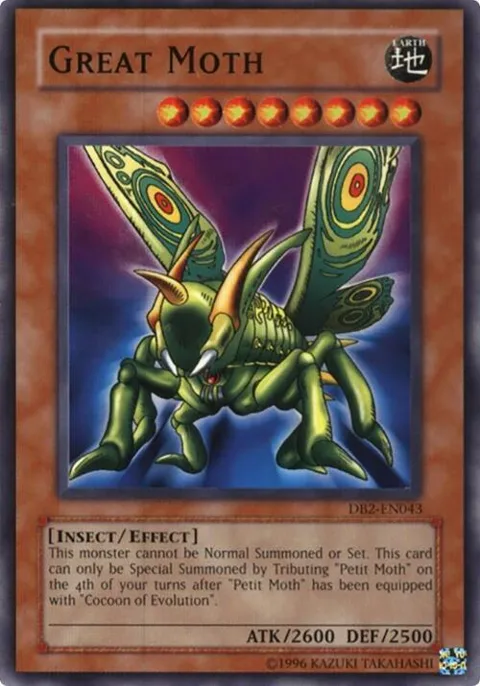 Great Moth DB2-EN043 Yu-Gi-Oh card from Dark Beginning 2