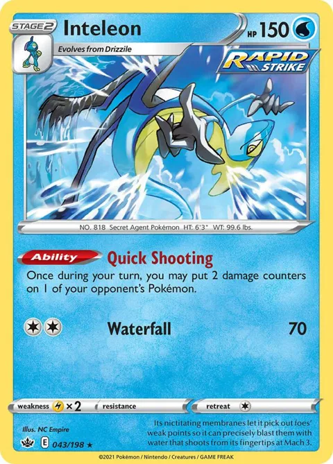 Inteleon #043/198 Pokémon card from Deck Exclusives