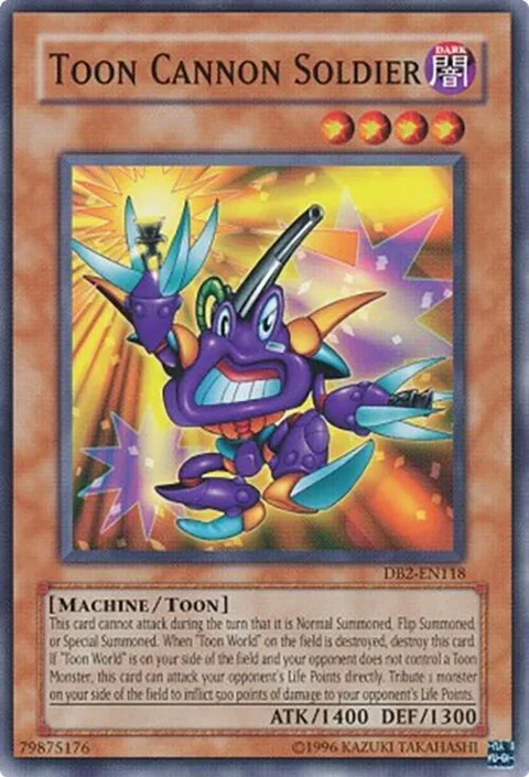 Toon Cannon Soldier DB2-EN118 Yu-Gi-Oh card from Dark Beginning 2