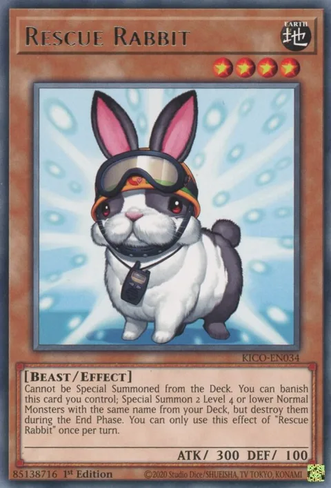 Rescue Rabbit KICO-EN034 Yu-Gi-Oh card from King's Court