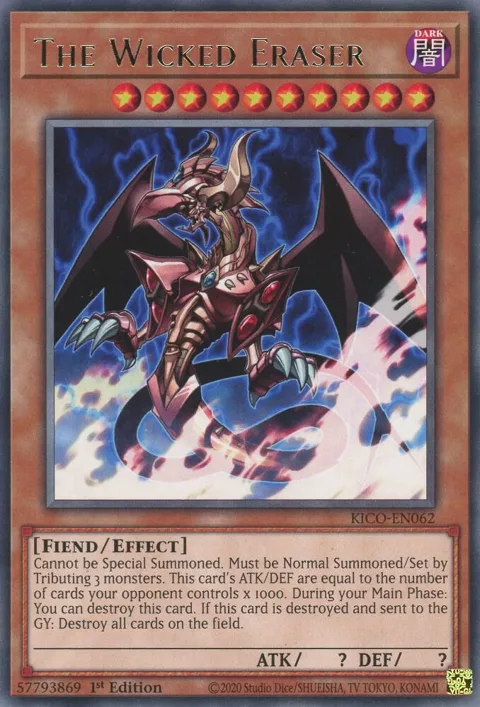 The Wicked Eraser KICO-EN062 Yu-Gi-Oh card from King's Court