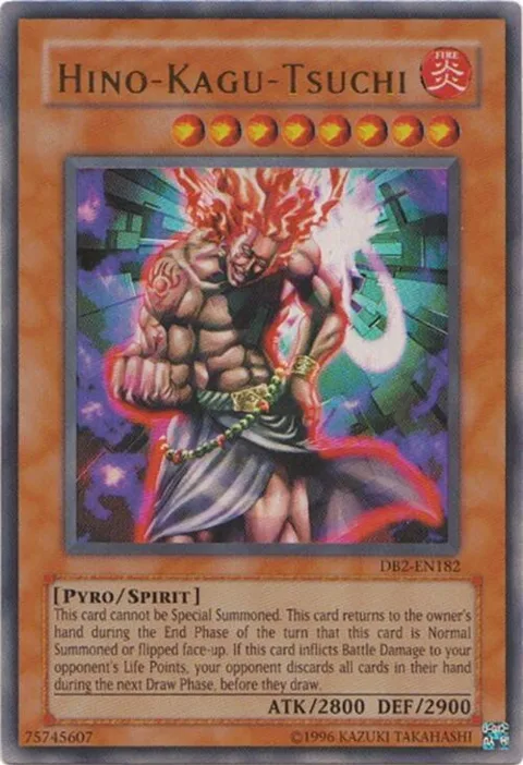 Hino-Kagu-Tsuchi DB2-EN182 Yu-Gi-Oh card from Dark Beginning 2