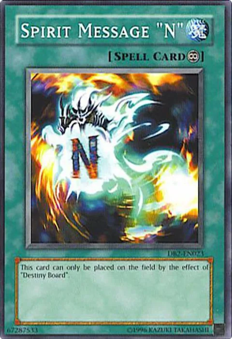 Spirit Message "N" DB2-EN023 Yu-Gi-Oh card from Dark Beginning 2