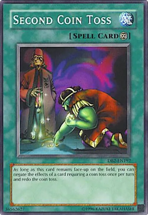 Second Coin Toss DB2-EN192 Yu-Gi-Oh card from Dark Beginning 2