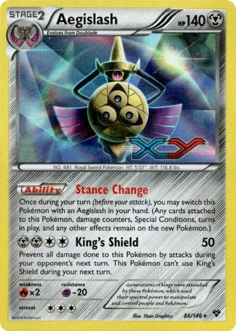 Aegislash - 86/146 Prerelease #86/146 Holofoil Pokémon card from XY Promos