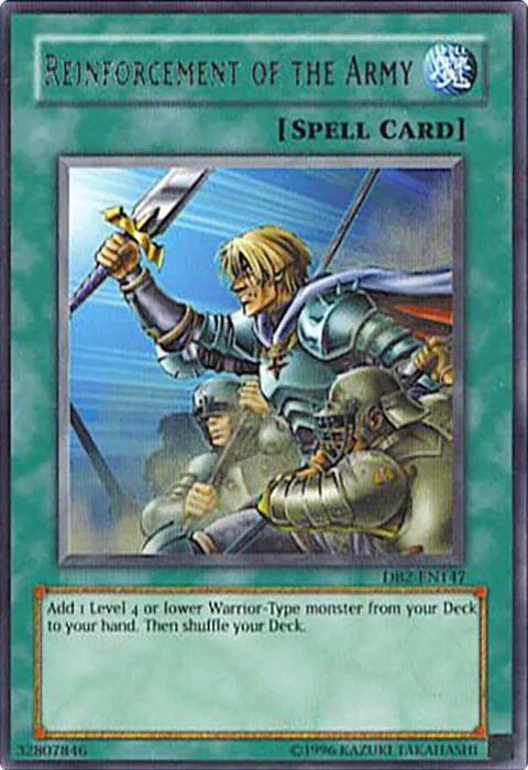 Reinforcement of the Army DB2-EN147 Yu-Gi-Oh card from Dark Beginning 2