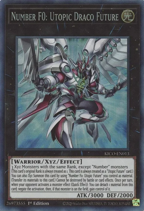 Number F0: Utopic Draco Future Collector's Rare KICO-EN013 Yu-Gi-Oh card from King's Court