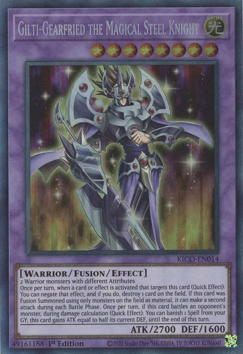 Gilti-Gearfried the Magical Steel Knight Collector's Rare KICO-EN014 Yu-Gi-Oh card from King's Court