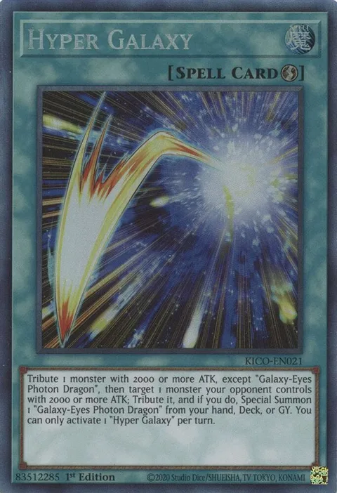 Hyper Galaxy Collector's Rare KICO-EN021 Yu-Gi-Oh card from King's Court