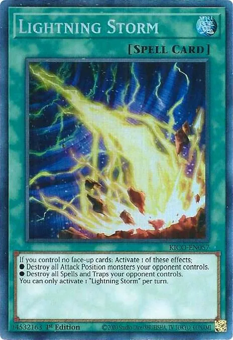Lightning Storm Collector's Rare KICO-EN057 Yu-Gi-Oh card from King's Court