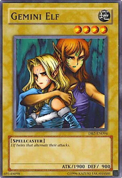 Gemini Elf DB2-EN094 Yu-Gi-Oh card from Dark Beginning 2
