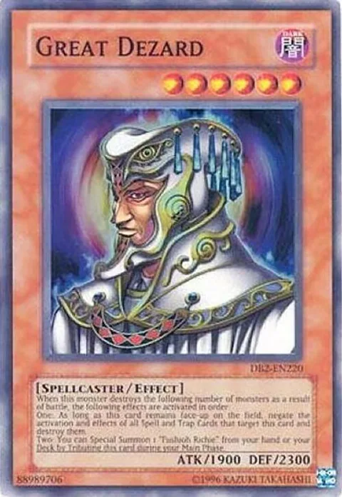 Great Dezard DB2-EN220 Yu-Gi-Oh card from Dark Beginning 2