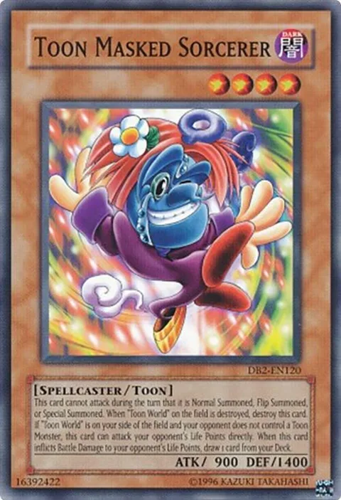 Toon Masked Sorcerer DB2-EN120 Yu-Gi-Oh card from Dark Beginning 2
