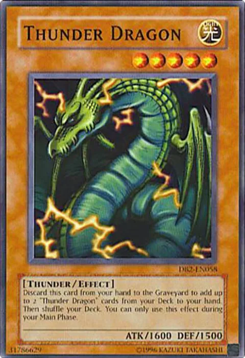 Thunder Dragon DB2-EN058 Yu-Gi-Oh card from Dark Beginning 2