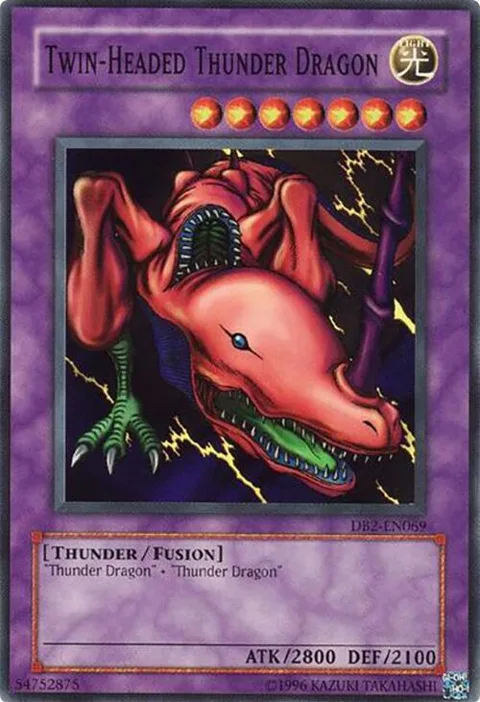Twin-Headed Thunder Dragon DB2-EN069 Yu-Gi-Oh card from Dark Beginning 2