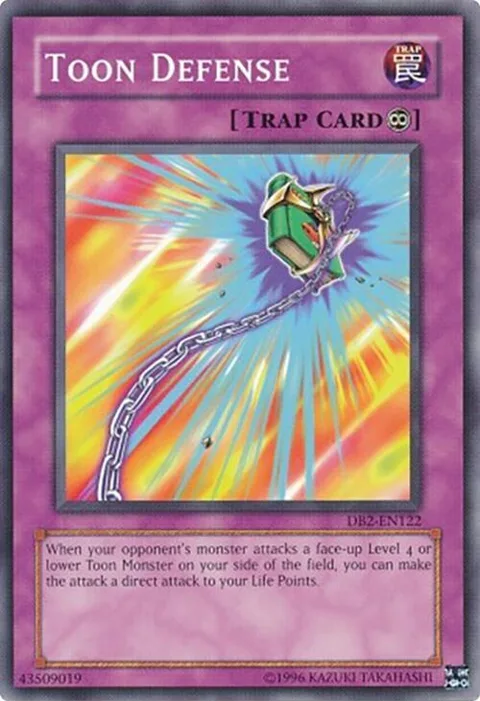 Toon Defense DB2-EN122 Yu-Gi-Oh card from Dark Beginning 2