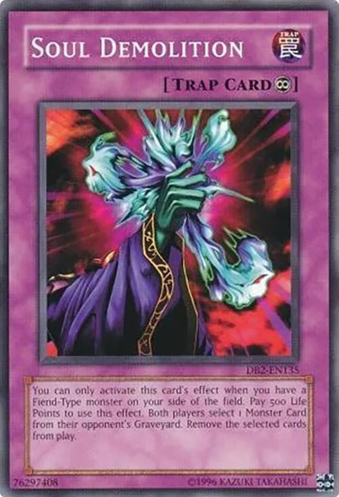 Soul Demolition DB2-EN135 Yu-Gi-Oh card from Dark Beginning 2