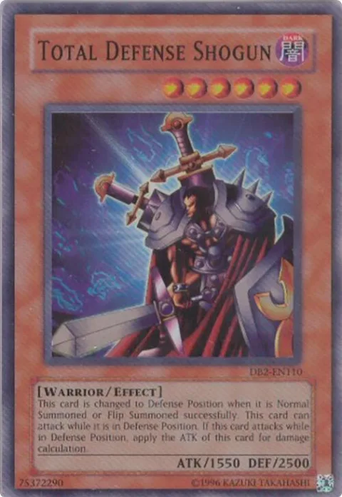 Total Defense Shogun DB2-EN110 Yu-Gi-Oh card from Dark Beginning 2